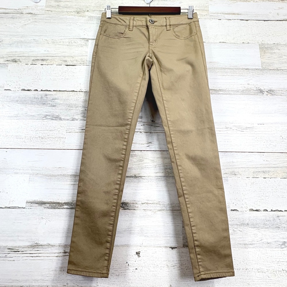 American Eagle Outfitters Women's Khaki‎ Tan Jegging Pants Jeans Size 0 Short